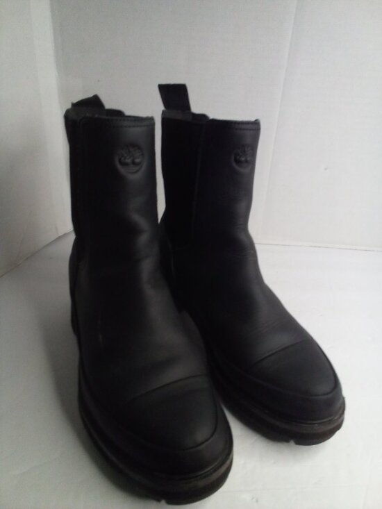 Timberland Shoes - Timberland Rebotl Ankle Boots Women 8 Pull On Chunky Heel Black